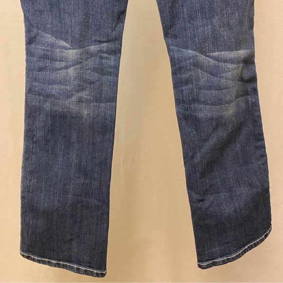 Wrangler 9/10 Rock 47 Ultra Low Rise Jeans Bootcut Womens Colorful Wings Stretch - Picture 7 of 13